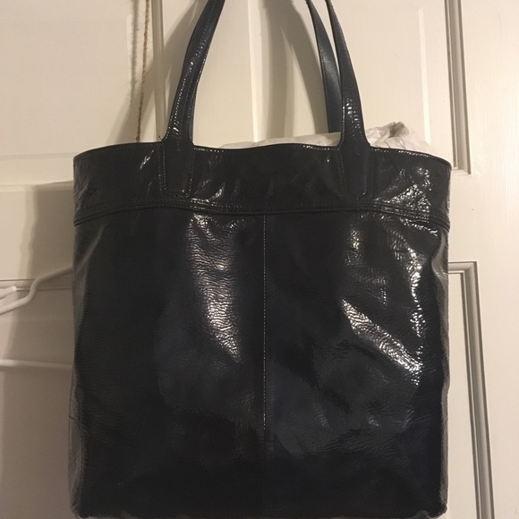 Coach Dark Blue Pleather Tote with Dotted C Design - Picture 5 of 9